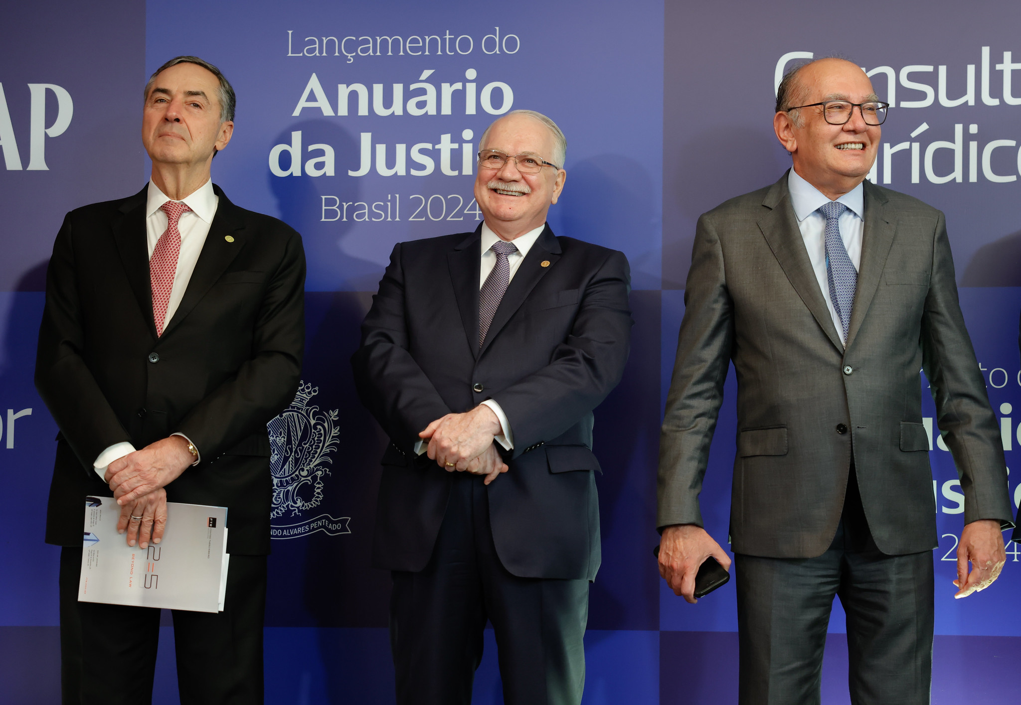 Luís Roberto Barroso, Edson Fachin e Gilmar Mendes