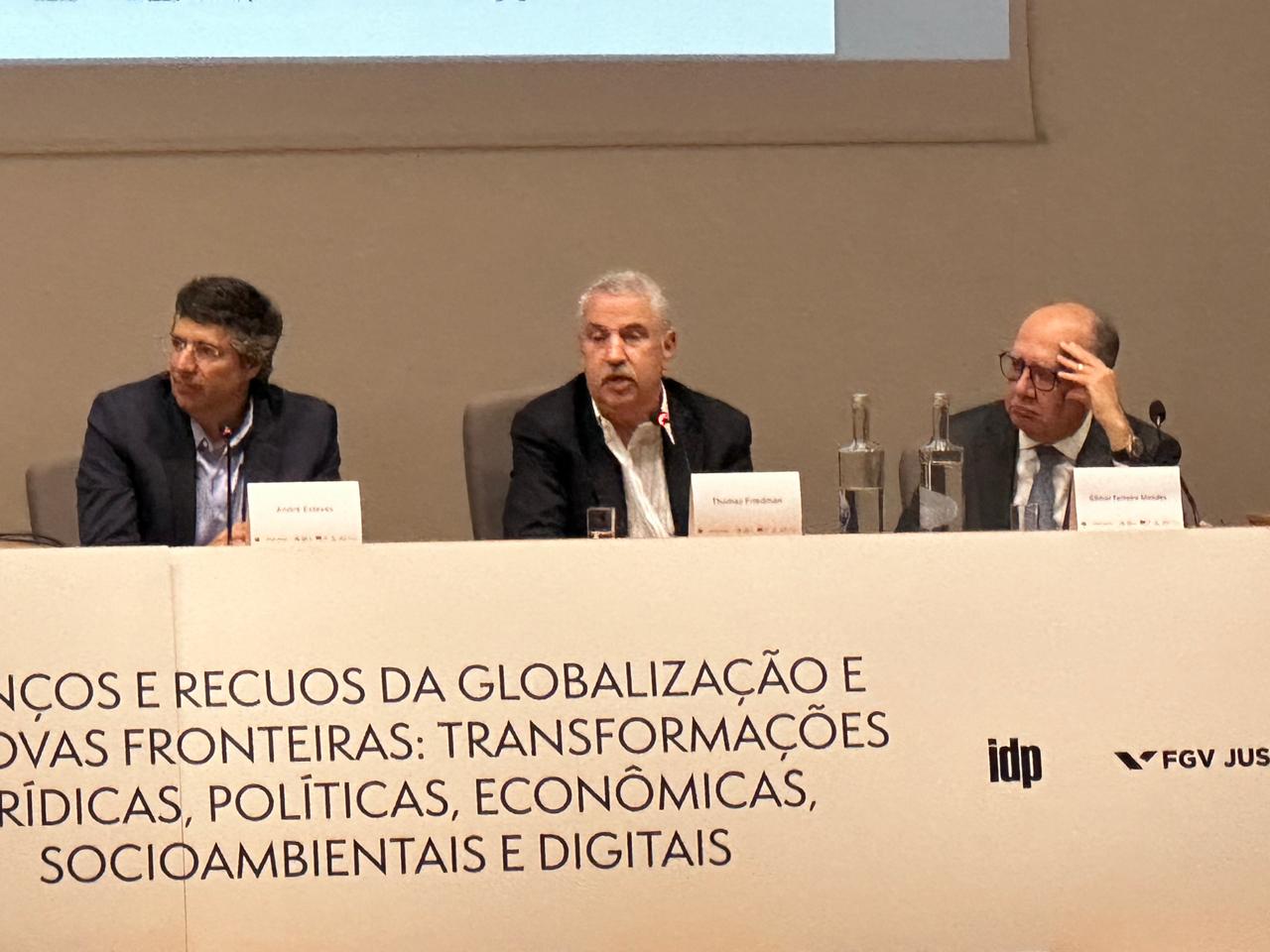André Esteves, Thomas Friedman e Gilmar Mandes comentam os